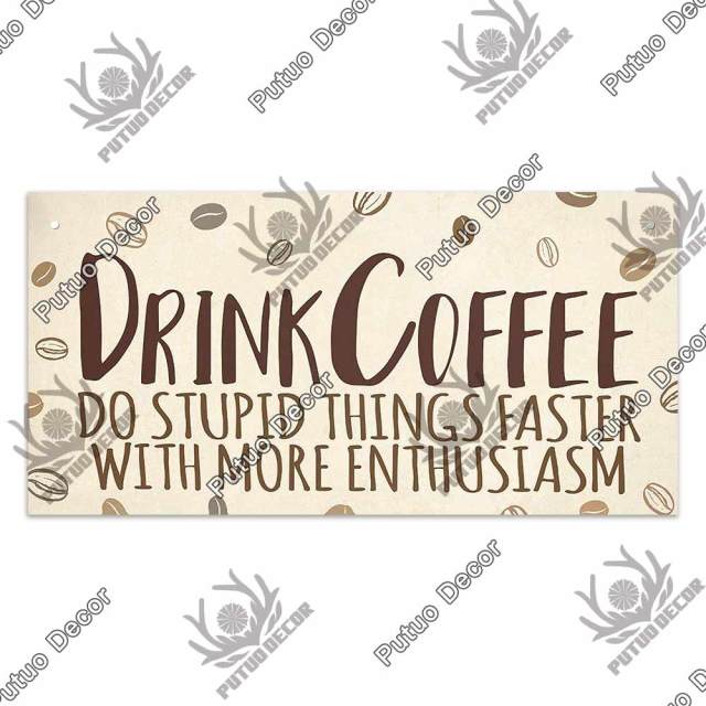 Coffee Lovers Wooden Hanging Signs