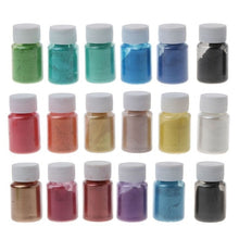 Load image into Gallery viewer, 20 Colors Mica Powder Epoxy Resin Dye Pearl Pigment Natural Mica Mineral Powder DIY Glitter Epoxy Mold Jewelry Making Material
