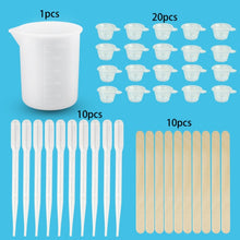 Load image into Gallery viewer, 2-41pcs Resin Jewelry Making Tools UV Epoxy Resin Casting Making Jewelry Finding Set Measure Cup Dropper Stirring Stick Tools
