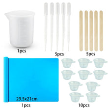 Load image into Gallery viewer, 2-41pcs Resin Jewelry Making Tools UV Epoxy Resin Casting Making Jewelry Finding Set Measure Cup Dropper Stirring Stick Tools
